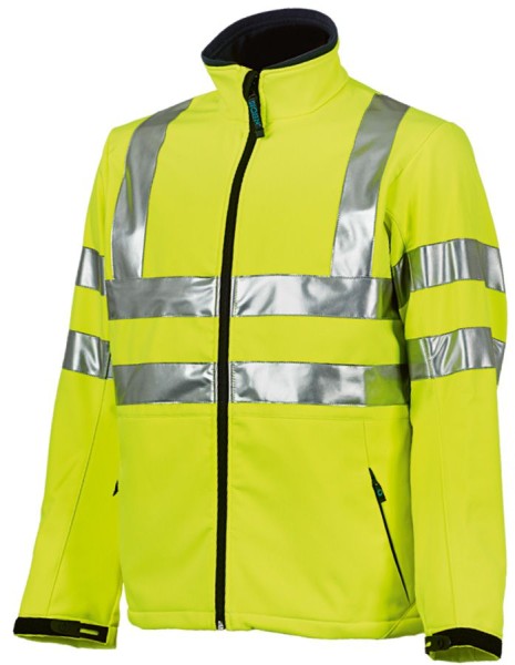 Leichte winddichte Warnschutz-Softshelljacke SIOEN GENOVA gelb