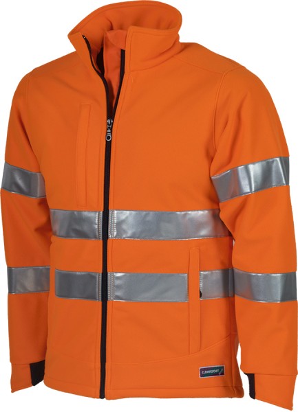 Winddichte Warnschutzjacke CLIMASOFT reflektierend, leuchtorange