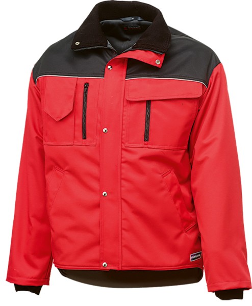 TREKKER Winterjacke Inverno rot-schwarz, wasserabweisend, warm