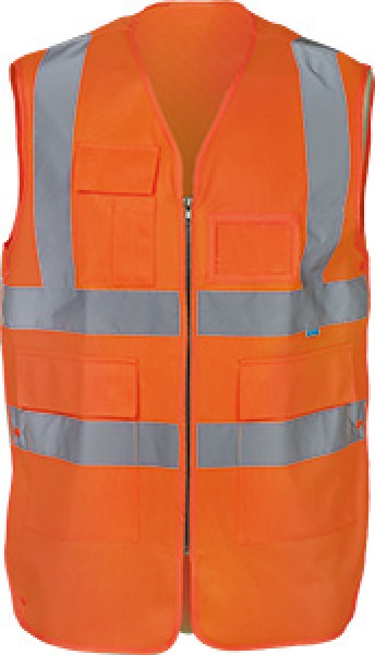 SIOEN Warnweste ANTA leuchtorange mit Reflexstreifen und Taschen