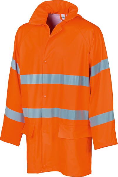 Leichte leuchtorange Regen-Warnschutzjacke RAINFLEX mit Reflexstreifen