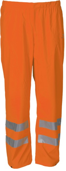 Leichte leuchtorange Regen-Warnhose SIOEN Flexothane mit Reflexstreifen