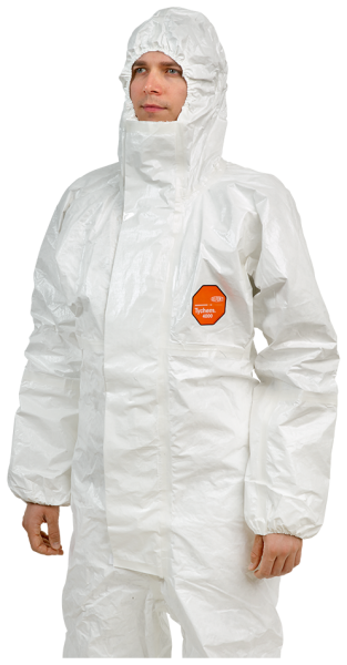Chemieschutzoverall Tychem 4000 S, Typ 3-6, antistatisch, weiss