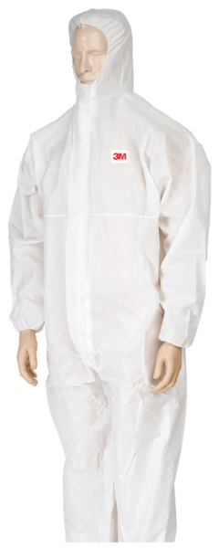 3M Schutzoverall Typ 5/6, atmungsaktiv, Kapuze, weiss