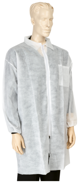3M Schmutzschutzmantel weiss, atmungsaktiv, Reissverschluss, lang