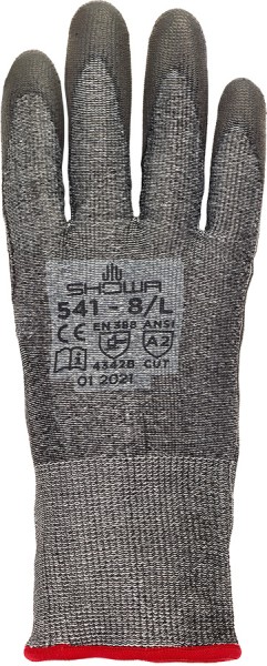 SHOWA Schnittschutzhandschuhe HPPE grau/weiss mit PU-Beschichtung