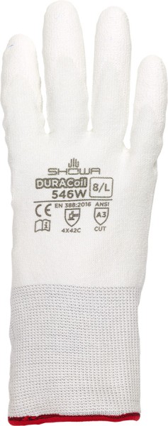 SHOWA Schnittschutz Handschuhe aus HPPE Polyester Weiss, Grössen 7-10