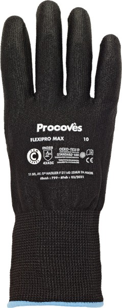 PROCOVES FLEXIPRO MAX Schnittschutzhandschuhe, schwarz, PU-beschichtet