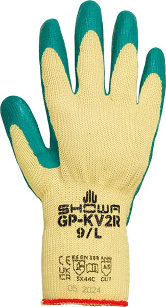 SHOWA Schnittschutz-Handschuhe Aramid gelb, Nitrilbeschichtung
