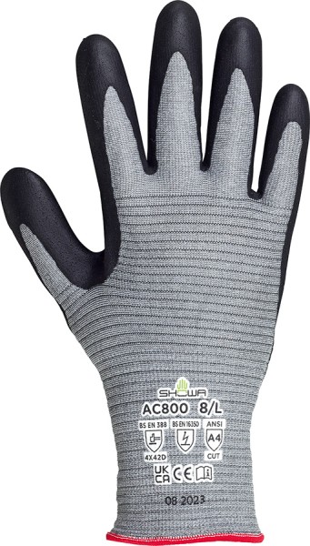 SHOWA ESD Schnittschutzhandschuhe grau, touchscreenfähig, elastisch