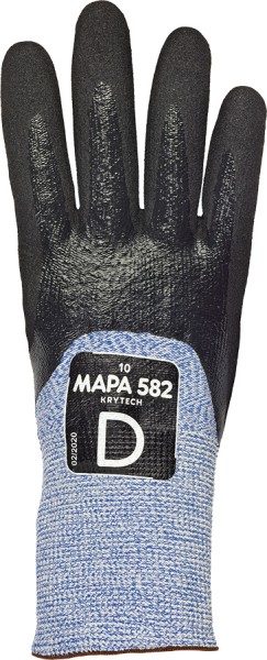 MAPA KRYTECH 582 Schnittschutz Handschuhe weiss/blau, Nitril-beschichtet