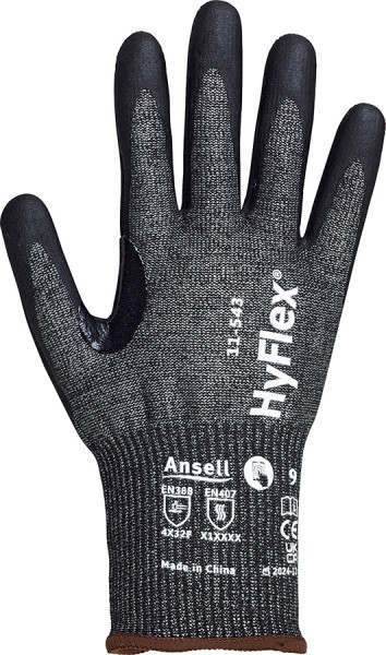 Ansell Hy-Flex Schnittschutz- und Hitzeschutz Handschuhe, Grau/Schwarz