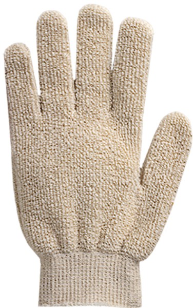 JS Gloves Hitzeschutzhandschuhe aus rohweisser Baumwolle, nahtlos, elastische Stulpe, Unisex