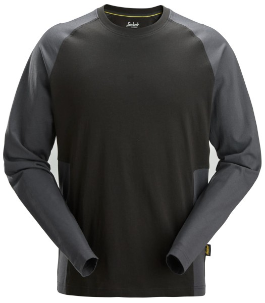 Zweifarbiges Shirt mit langem Arm