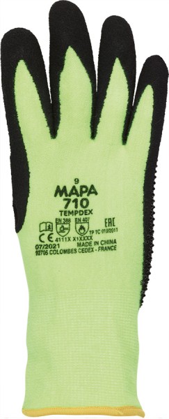MAPA Hitzeschutzhandschuhe Tempdex, Nitrilbeschichtet, Noppenprofil