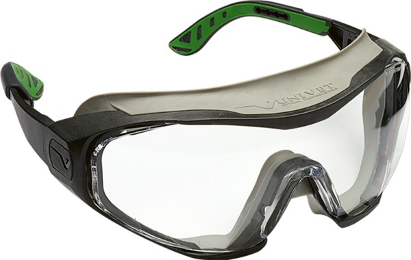 UNIVET 6X1 Schutzbrille mit Vollsicht, kratzfest, belüftet