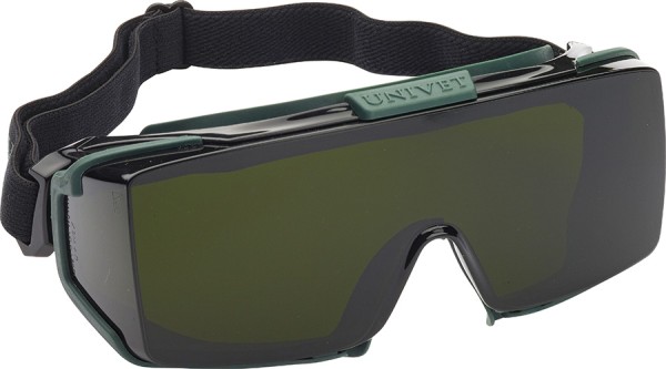 Leichte UNIVET Vollsicht-Schweisserbrille mit kratzfestem Polycarbonat