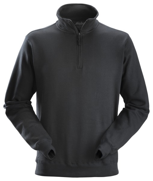 Sweatshirt mit Halbreißverschluss