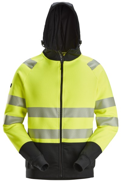 High-Vis, Kapuzenjacke mit durchgehendem Reißverschluss, Warnschutzklasse 2