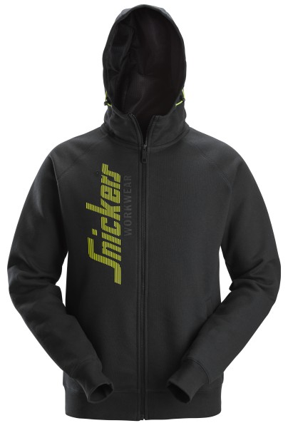 Kapuzenjacke mit durchgehendem Reißverschluss und Logo