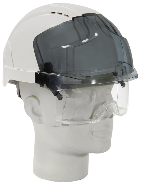 JSP EVO VISTA Schutzhelm weiss mit integriertem Klarsichtschutz