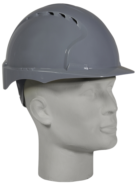 JSP Schutzhelm EVO 3, grauer HDPE Helm mit Drehverschluss