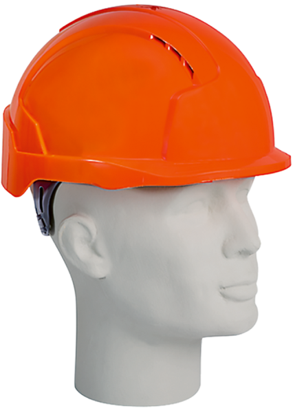 Leichter oranger Schutzhelm JSP EVO LITE mit Drehverschluss