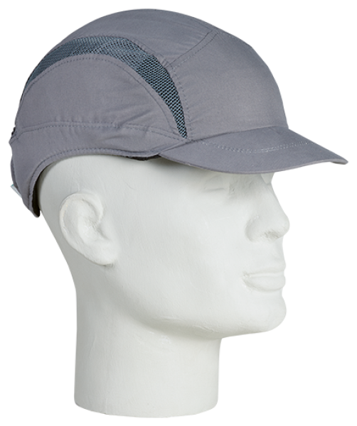 3M FIRST BASE Anstoss-Schirmmuetze grau mit ABS-Innenschale