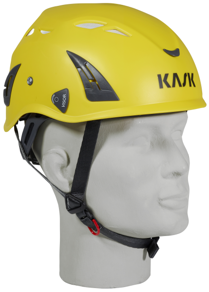 KASK SUPERPLASMA AQ Schutzhelm Gelb mit 4-Punkt Kinnriemen