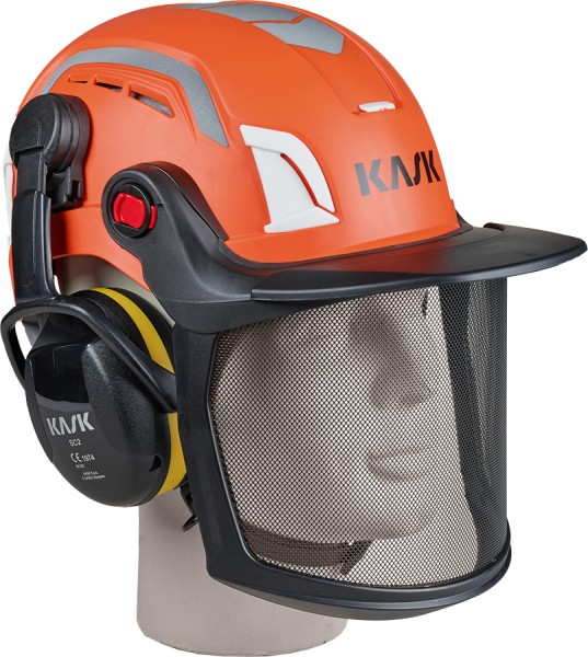 KASK Forsthelm Zenith X Air Combo Orange, Schutz-Set inklusive Visier und Gehörschutz