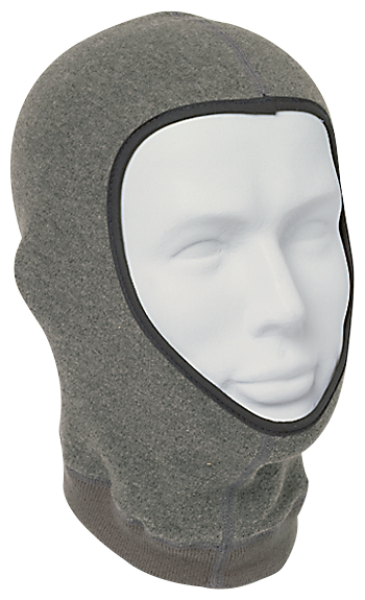 Grau Thermovelours Helm-Kälteschutzhaube für Kopf & Hals