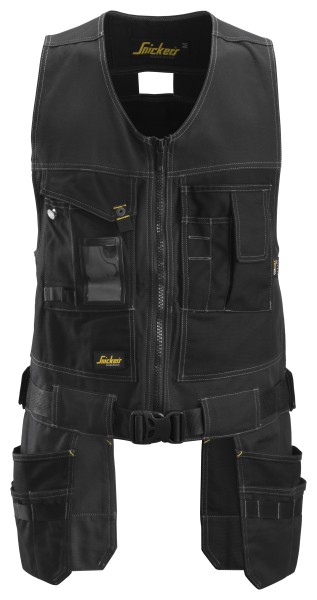 Canvas-Werkzeugweste mit Stretch und Holstertaschen