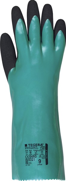 EJENDALS TEGERA 7361 Nitril Chemie- und Hitzeschutzhandschuhe grün