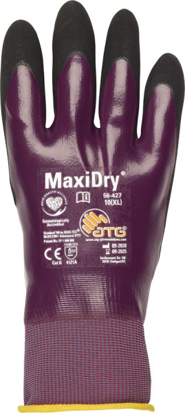 ATG MAXIDRY Nylon-Spandex Schutzhandschuhe mit Nitrilvollbeschichtung