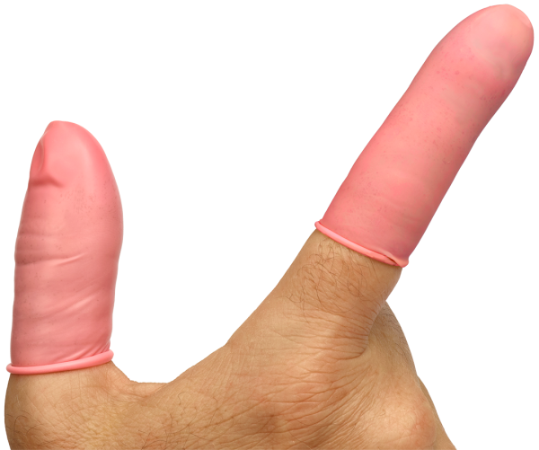 RESISTA Naturlatex Fingerlinge, antistatisch, reinraumtauglich, 100 Stk