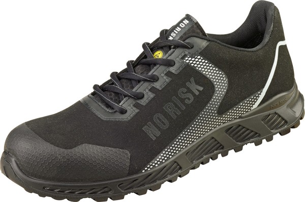 NO RISK ESD Sicherheitshalbschuhe Schwarz mit Kunststoffzehenschutz