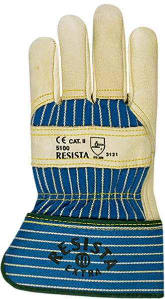 Resista Extra Schutzhandschuhe aus weichem Rindnarbenleder, mit Knöchelschutz