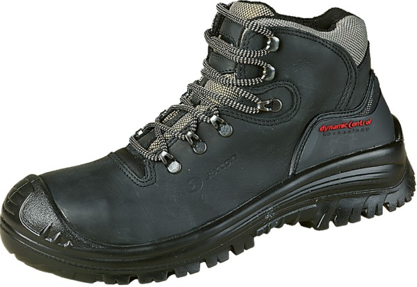 SIXTON CORVARA S3 Bau-Sicherheitsschuh aus schwarzem Rindsleder