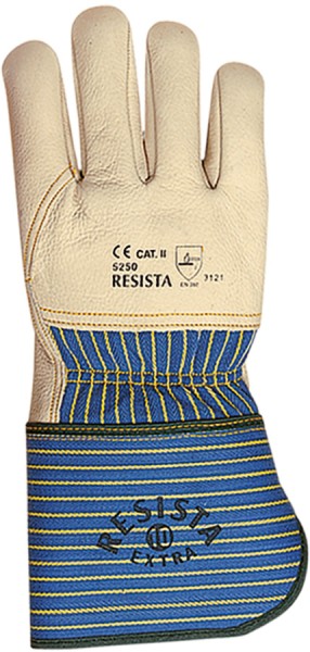 Resista Schutzhandschuhe aus beigem Rindnarbenleder, 32 cm lang