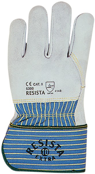 Robuste RESISTA Schutzhandschuhe aus grauem Rindsspaltleder