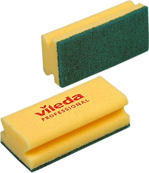 VILEDA Reinigungsschwamm Strong, Extra stark, gelb-grün, 70x150 mm