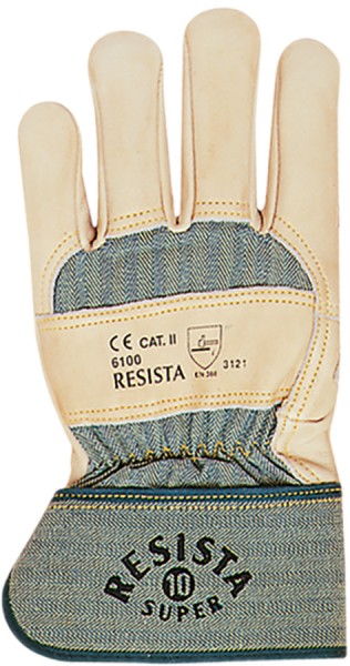 Robuste RESISTA Schutzhandschuhe aus Kernrindnarbenleder, 27 cm