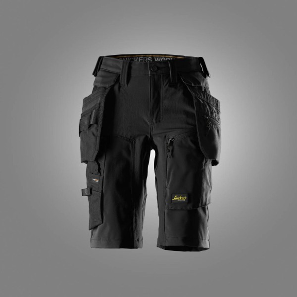 AllroundWork, Damen-Stretch-Shorts mit abnehmbaren Holstertaschen