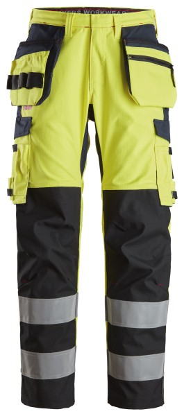 ProtecWork, Arbeitshose mit Schienbein-Verstärkung, Holstertaschen, Warnschutzklasse 2