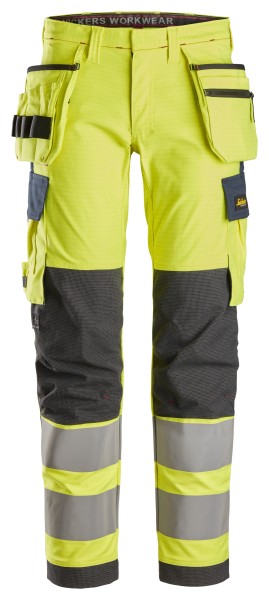 ProtecWork, Stretch-Arbeitshose, Holstertaschen, Warnschutzklasse 2