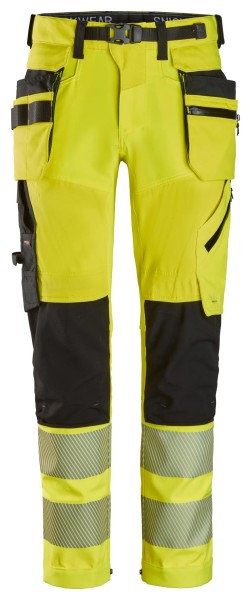High-Vis, Arbeitshose mit abnehmbaren Holstertaschen, Warnschutzklasse 2