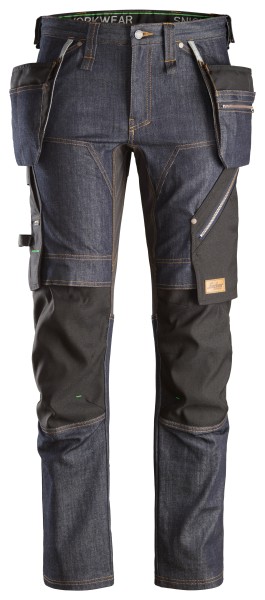 FlexiWork, Jeans-Arbeitshose+ mit Holstertaschen
