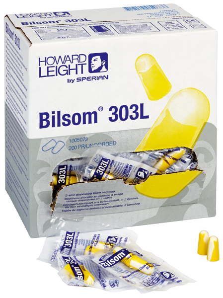 Honeywell Bilsom 303 Gehoerschutzstoepsel Gelb PU-Schaum L