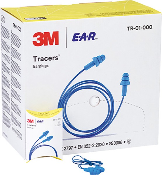 3M EAR Tracer Gehoerschutzstöpsel Blau mit Metallpartikeln