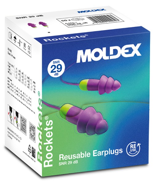 MOLDEX Gehoerschutzstöpsel ROCKETS CORD lila waschbar mit Kordel